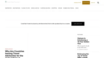 Screenshot of Cntraveler.com