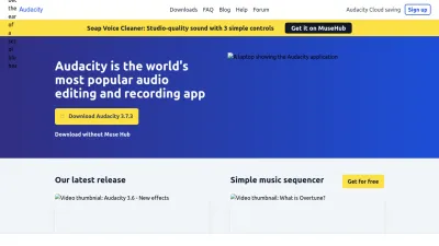 Screenshot of Audacityteam.org