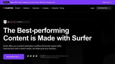 Screenshot of Surferseo.com