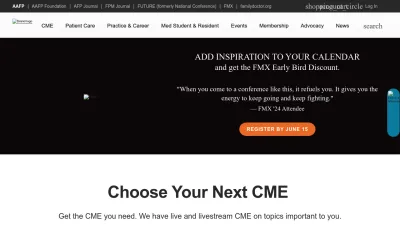 Screenshot preview of aafp.org