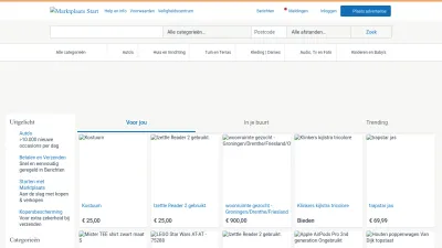 Screenshot of Marktplaats.nl
