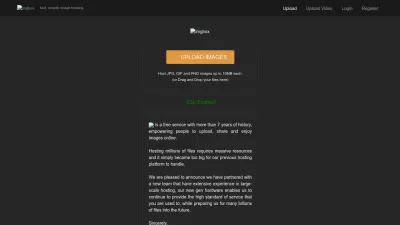 Screenshot of Imgbox.com