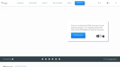 Screenshot of Krita.org