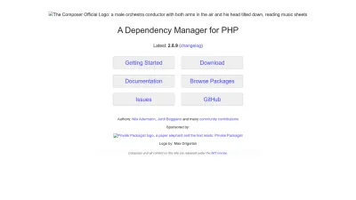 Screenshot of Getcomposer.org