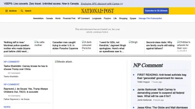 Screenshot preview of nationalpost.com