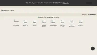 Screenshot preview of lg.com