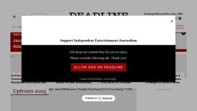 Screenshot preview of deadline.com