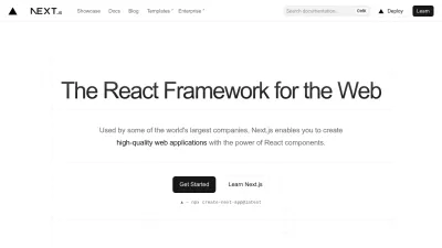 Screenshot preview of nextjs.org