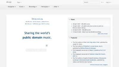 Screenshot of Imslp.org