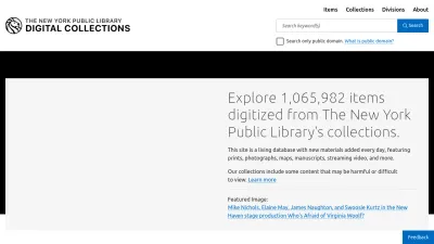 Screenshot of Digitalcollections.nypl.org