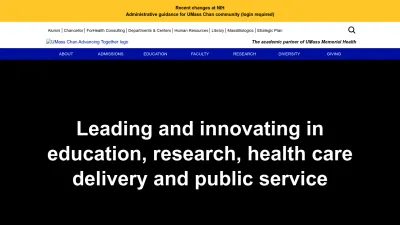 Screenshot of Umassmed.edu