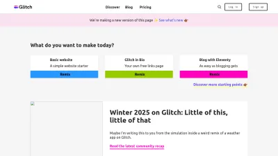 Screenshot preview of glitch.com