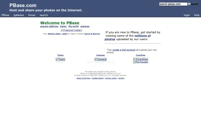 Screenshot of Pbase.com
