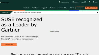 Screenshot of Suse.com
