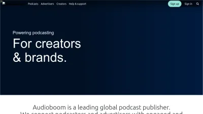 Screenshot of Audioboom.com