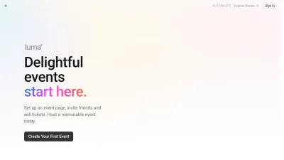 Screenshot of Lu.ma
