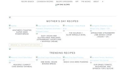 Screenshot preview of ohsheglows.com