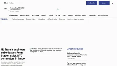 Screenshot preview of nydailynews.com