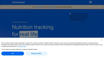 Screenshot preview of myfitnesspal.com