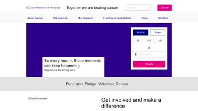 Screenshot of Cancerresearchuk.org