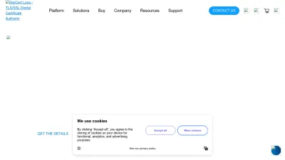 Screenshot of Digicert.com