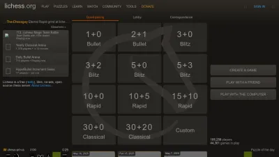 Screenshot of Lichess.org