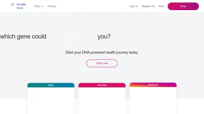 Screenshot preview of 23andme.com