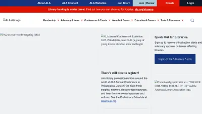 Screenshot preview of ala.org