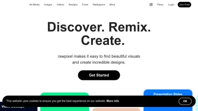 Screenshot preview of rawpixel.com