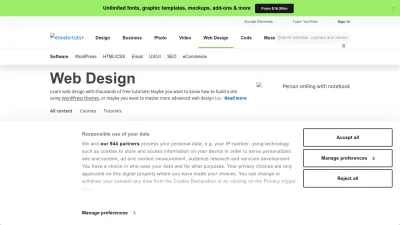Screenshot of Webdesign.tutsplus.com