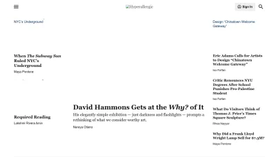 Screenshot of Hyperallergic.com