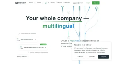 Screenshot of Crowdin.com