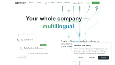 Screenshot preview of crowdin.com