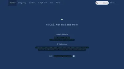 Screenshot of Lesscss.org