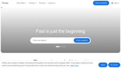 Screenshot preview of fiber.google.com