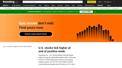 Screenshot preview of investing.com