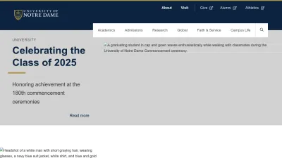 Screenshot of Nd.edu