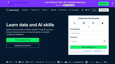 Screenshot of Datacamp.com
