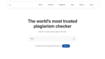 Screenshot of Copyscape.com