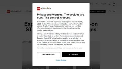 Screenshot of Education.lego.com