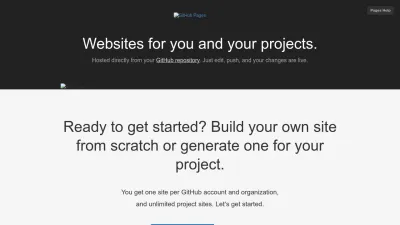 Screenshot preview of pages.github.com