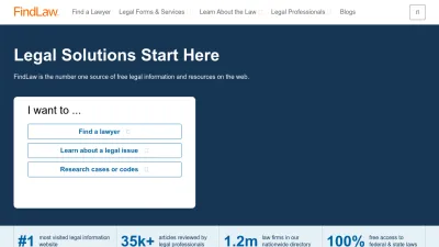 Screenshot preview of findlaw.com