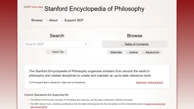 Screenshot of Plato.stanford.edu