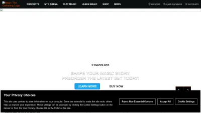 Screenshot preview of magic.wizards.com