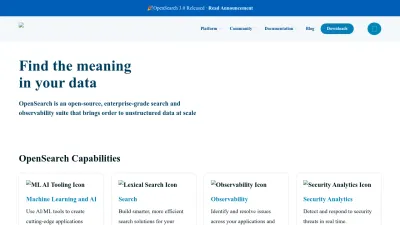 Screenshot preview of opensearch.org