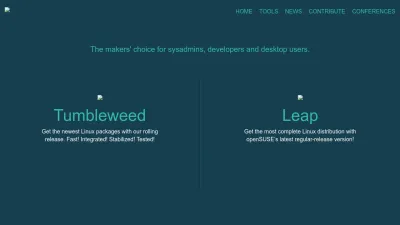 Screenshot of Opensuse.org