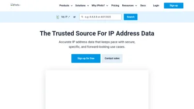 Screenshot of Ipinfo.io