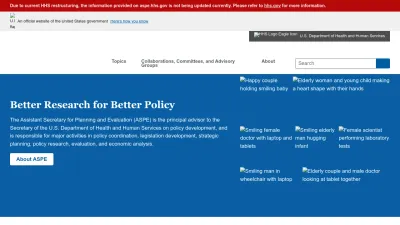 Screenshot of Aspe.hhs.gov