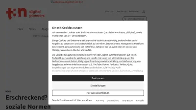 Screenshot of T3n.de