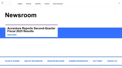 Screenshot of Newsroom.accenture.com